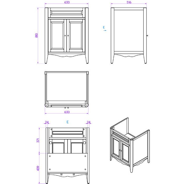 Комплект мебели TW Veronica Nuovo VER2068-B+AR824bi*1