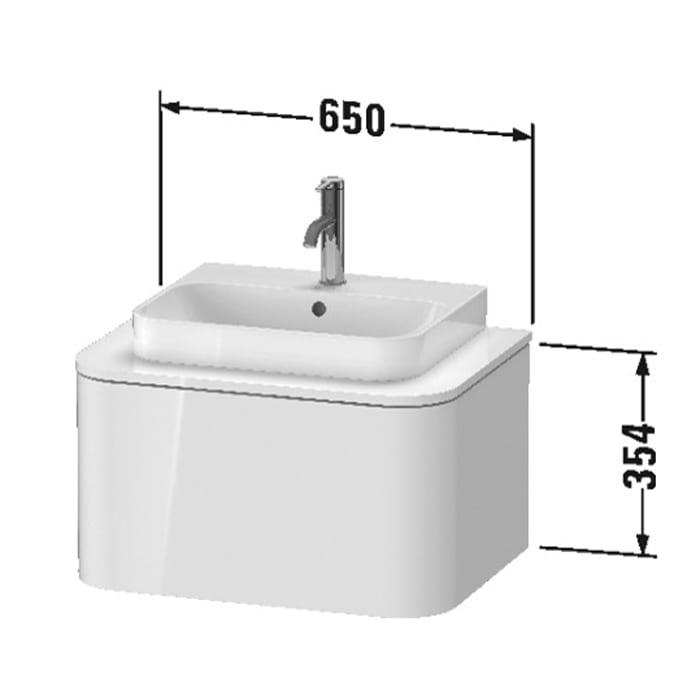 Тумба подвесная Duravit Happy D.2 Plus HP494002222 65x48