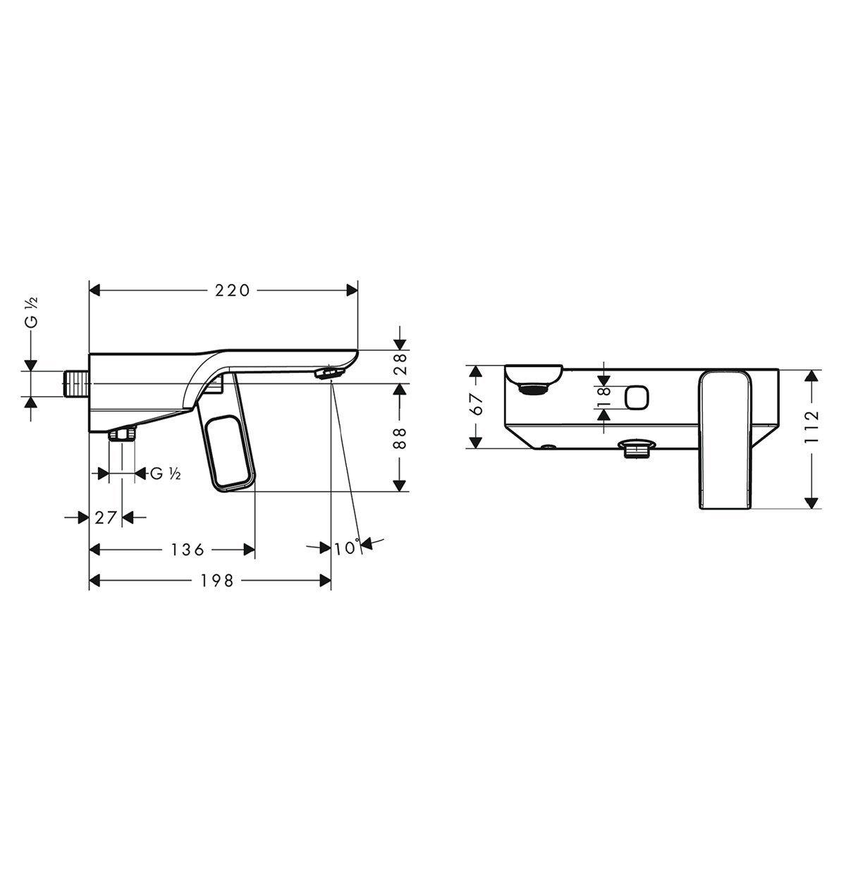 Смеситель для ванны Axor Urquiola 11420000