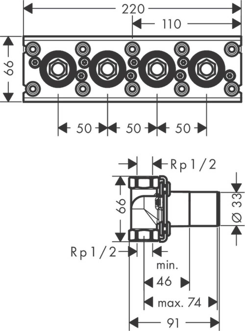 Встроенный элемент для термостата Axor Edge 45443180