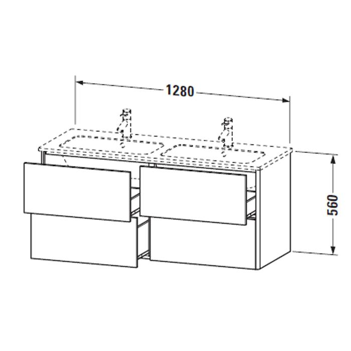 Тумба подвесная Duravit XSquare XS417502727 128x47.8