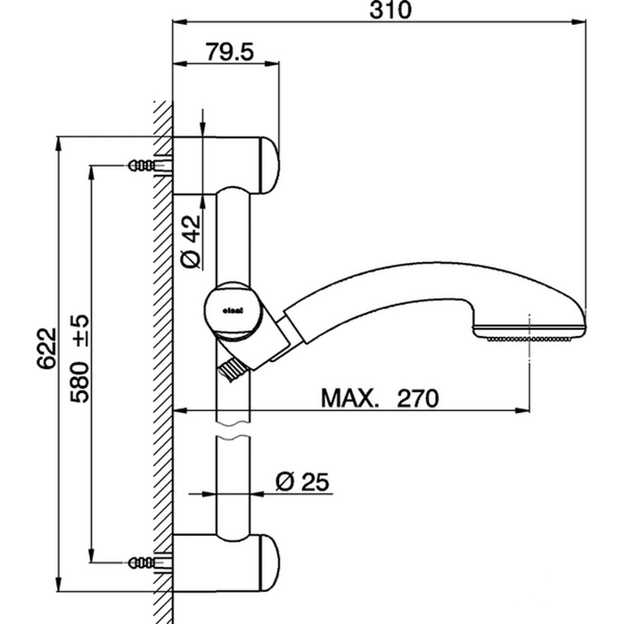 Душевой гарнитур Cisal Shower DS01030021