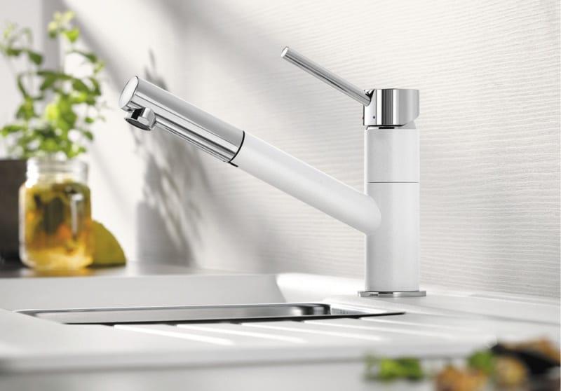 Смеситель для кухни Blanco Kano-S Хром/Белый 525040
