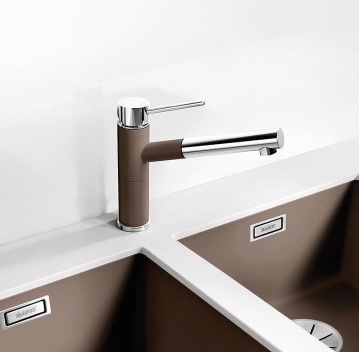 Смеситель для кухни Blanco Kano-S Хром/Кофе 525043