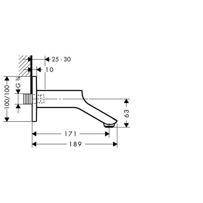Излив для ванны Axor Urquiola 11430000
