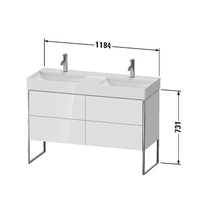 Тумба напольная Duravit XSquare XS445602222 118.4x46