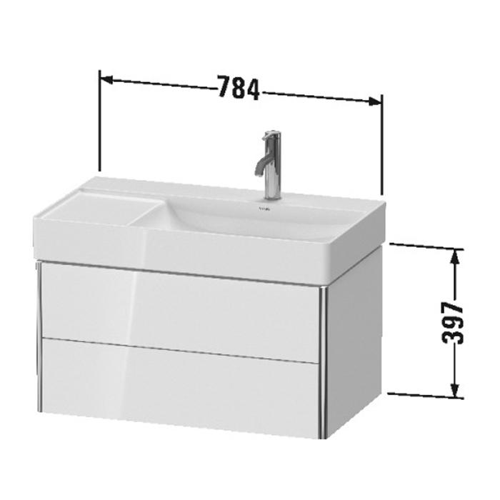 Тумба подвесная Duravit XSquare XS416902222 78.4x46