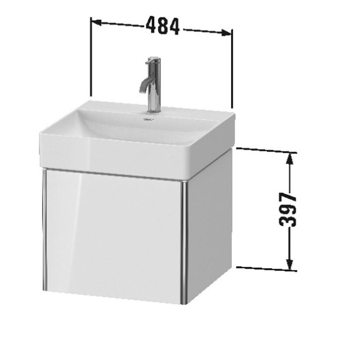 Тумба подвесная Duravit XSquare XS405902222 48.4x46