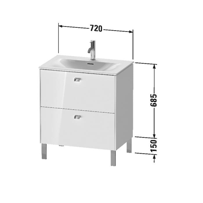 Тумба напольная Duravit Brioso BR451102222 72x47.9x68.5