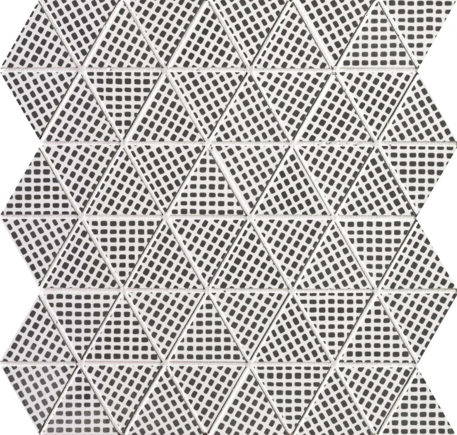 Мозаика FAP Ceramice Pat Deco Black Triangolo Mosaico fOEG 30.5x30.5