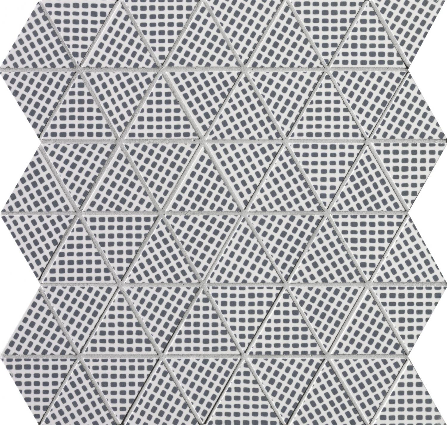 Мозаика FAP Ceramice Pat Deco Blue Triangolo Mosaico fOEH 30.5x30.5