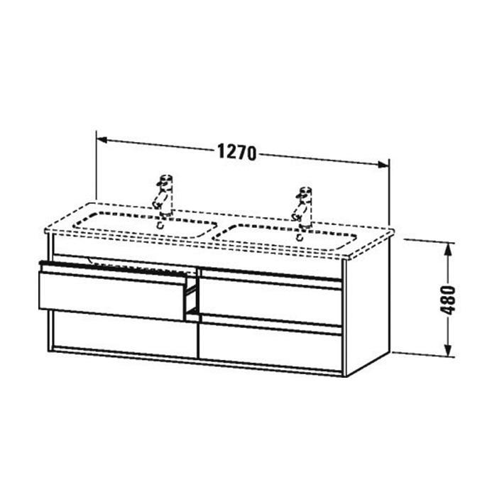 Тумба подвесная Duravit Ketho KT643302222 127x47.5