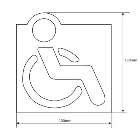 Значок Туалет для инвалидов Bemeta Hotel матовый 111022025