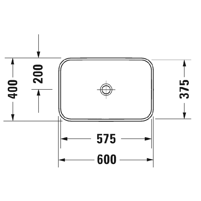 Раковина накладная Duravit Happy D.2 Plus 23596013001 60x40