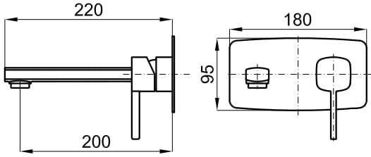 Наружная часть смесителя для раковины Noken Concept 100144766-N199999428