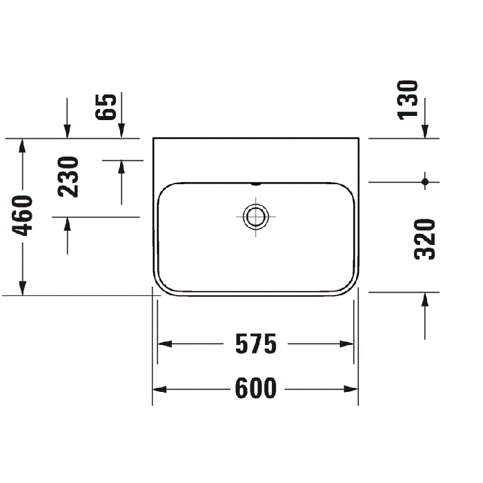 Раковина накладная Duravit Happy D.2 Plus 2360600060 60x46