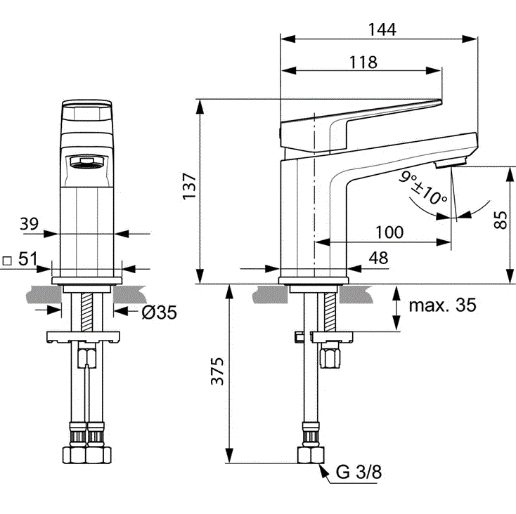 Смеситель для раковины Ideal Standard Tonic II A6331AA