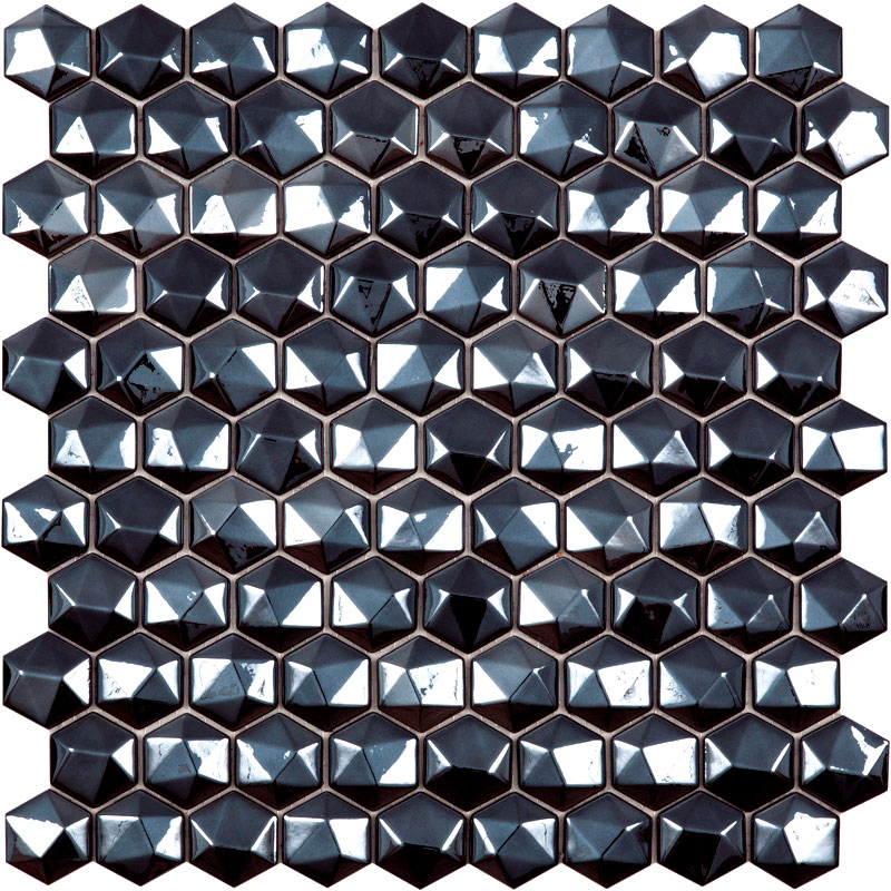 Мозаика Vidrepur Hexagon Diamond 358D Black 30.7x31.7