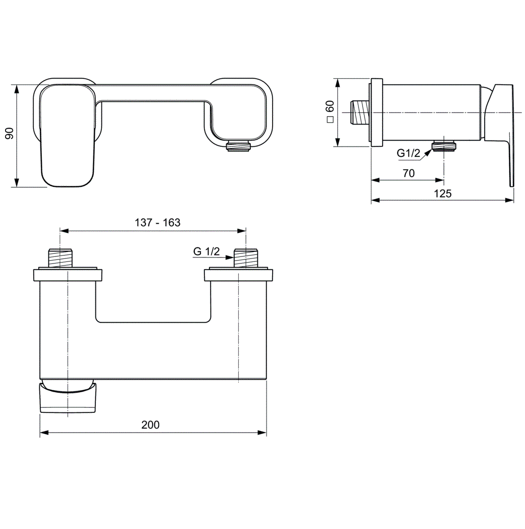 Смеситель для ванны/душа Ideal Standard Tonic II A6337AA