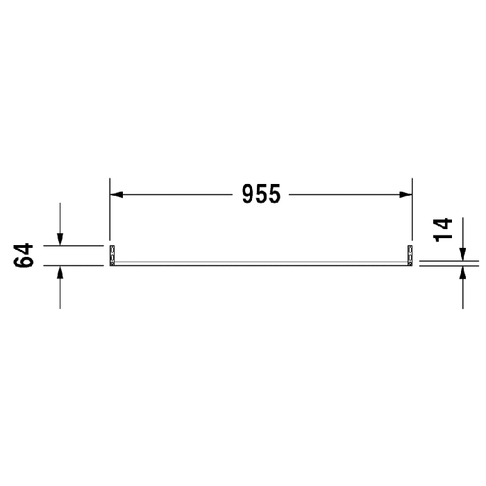 Полотенцедержатель Duravit Vero 0030391000 95.5 см