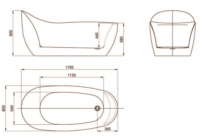 Ванна отдельностоящая BelBagno BB205-1700-800 170x80