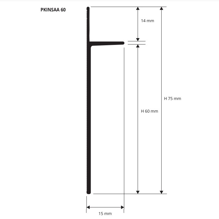 Плинтус Progress Profiles Proskirting Insert PKINSAA 60 2 м. (серебро), 