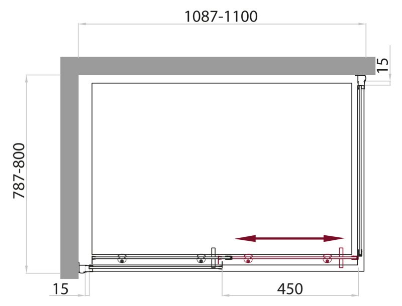 Душевой уголок BelBagno Uno UNO-AH-1-110/80-M-Cr 110x80