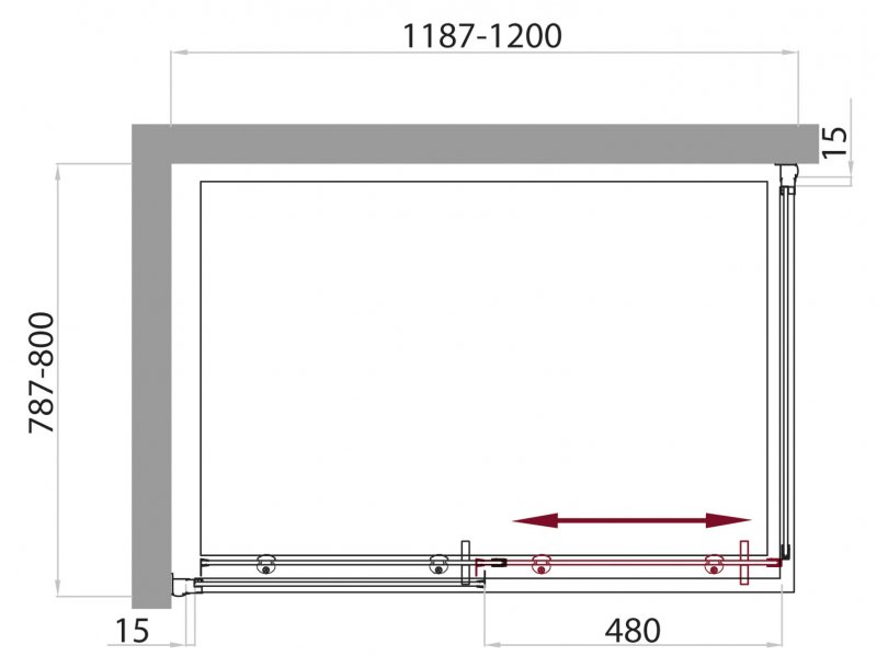 Душевой уголок BelBagno Uno UNO-AH-1-120/80-P-Cr 120x80