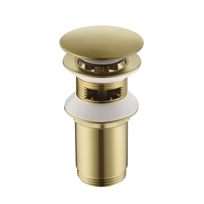 Донный клапан с переливом, универсальный 8011/17 (золото матовое)