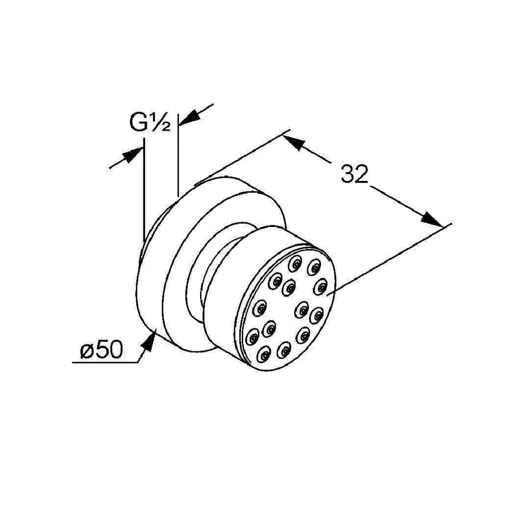 Боковой душ Kludi A-QA - 6108305-00