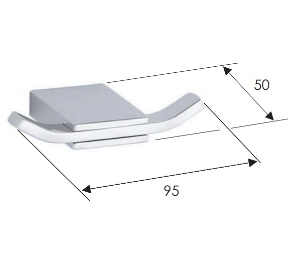 Крючок для полотенца Remer Flat FT50CR (хром)