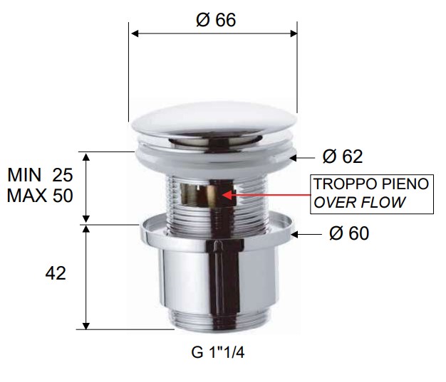 Автоматический донный клапан Remer 905CC2114NO (черный)
