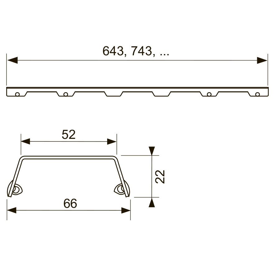 Декоративная панель для душевого канала Tece TECEdrainline steel II 600783 70 см. (сатин)