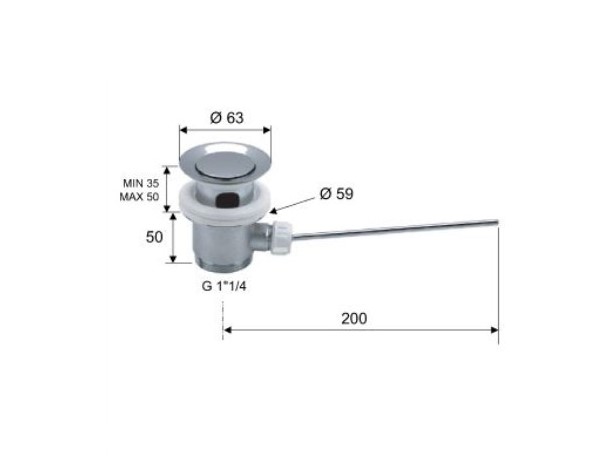 Донный клапан Remer 95L (хром)