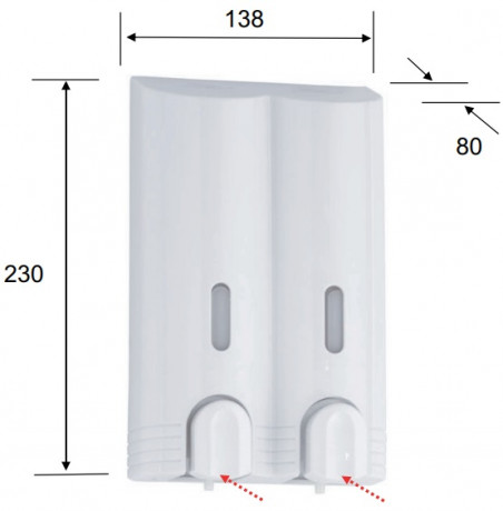 Дозатор для жидкого мыла Remer RB RB605BICR (белый)