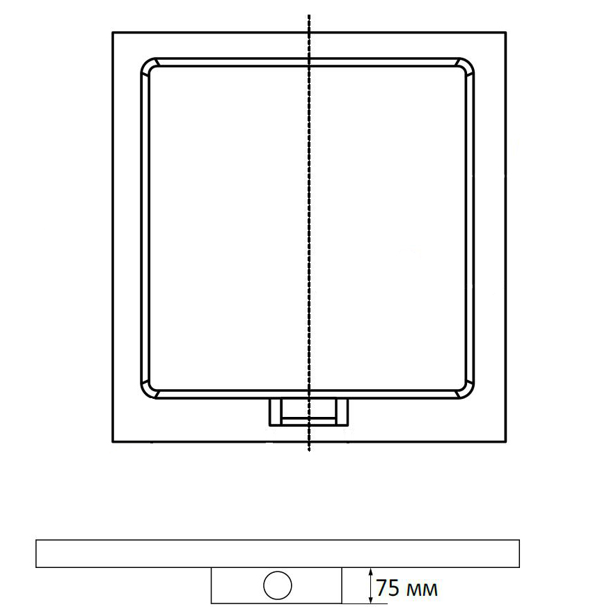 Душевой поддон RGW STA RGW STA-01B 16330100-04 100x100 (черный)