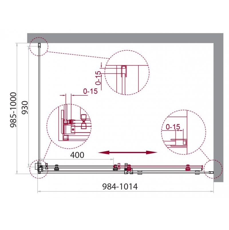 Душевой уголок BelBagno Acqua ACQUA-A-1-100-C-Cr 100x100