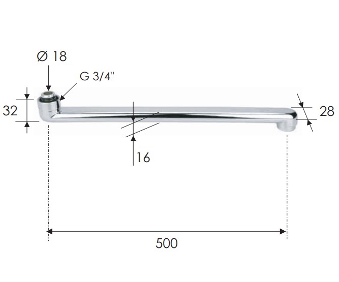 Излив Remer 9250 (хром)