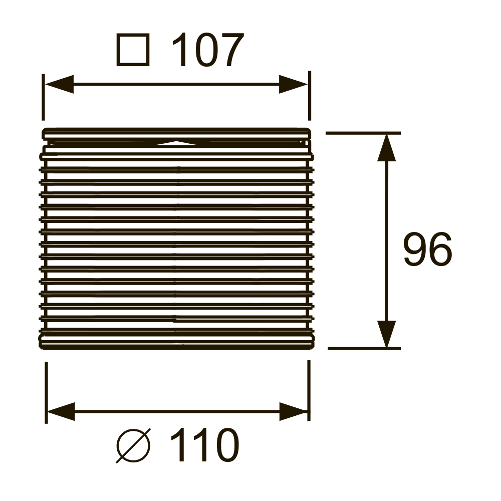 Декоративная решетка quadratum с монтажным элементом Tece TECEdrainpoint S 3660007 100 мм.