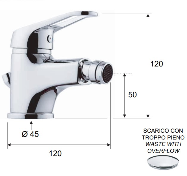Смеситель для биде Remer Remix R20 (хром)