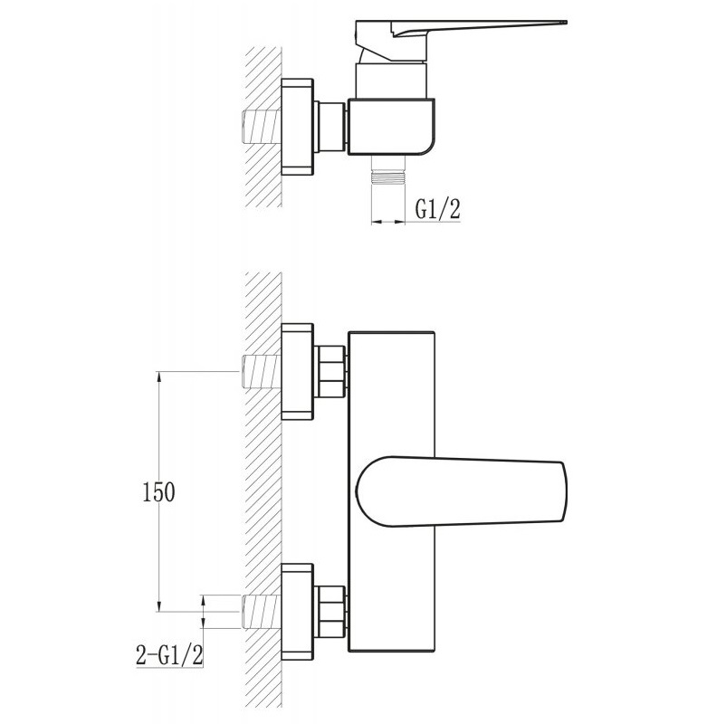 Смеситель для душа BelBagno Carin CAR-ESDM-CRM (хром)