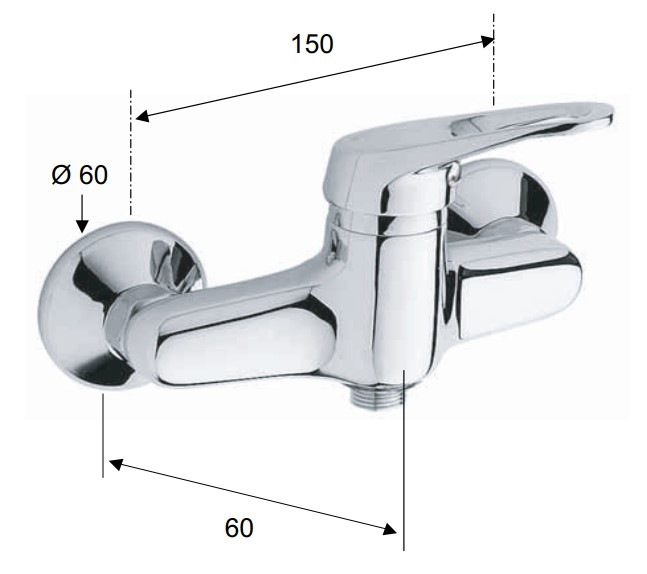 Смеситель для душа Remer Remix R31 (хром)