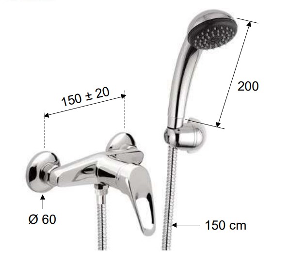 Смеситель для душа Remer Remix R38 (хром)