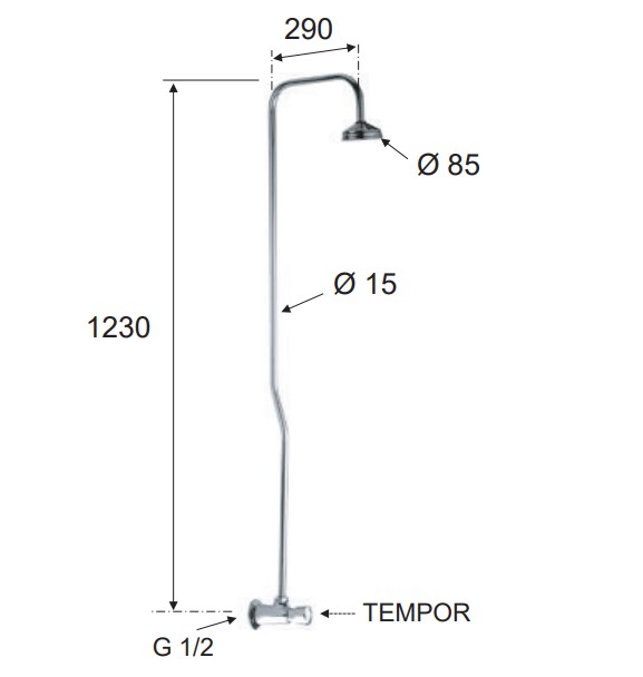 Смеситель для душа Remer Tempor & Sensor TE53329EX351 (хром)