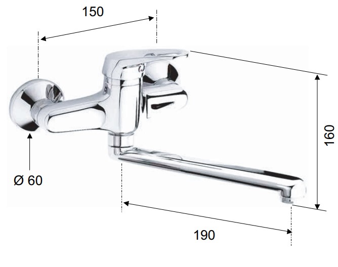 Смеситель для кухни Remer Remix R41 (хром)