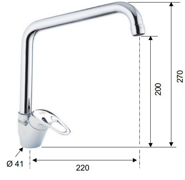 Смеситель для кухни Remer Remix R42U (хром)