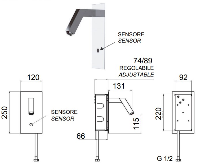 Смеситель для раковины Remer Tempor & Sensor SE28 (хром)