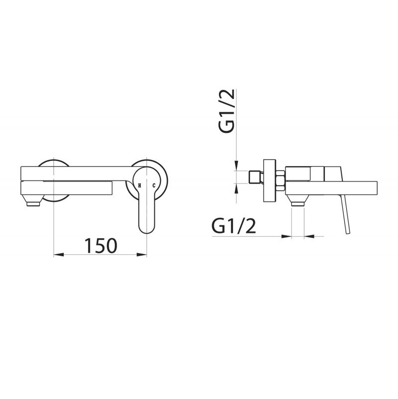 Смеситель для ванны и душа BelBagno Delta DEL-BLVM-IN (сатин)