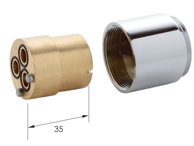 Удлинитель для корпуса смесителя скрытого монтажа Remer R52PROL (хром)