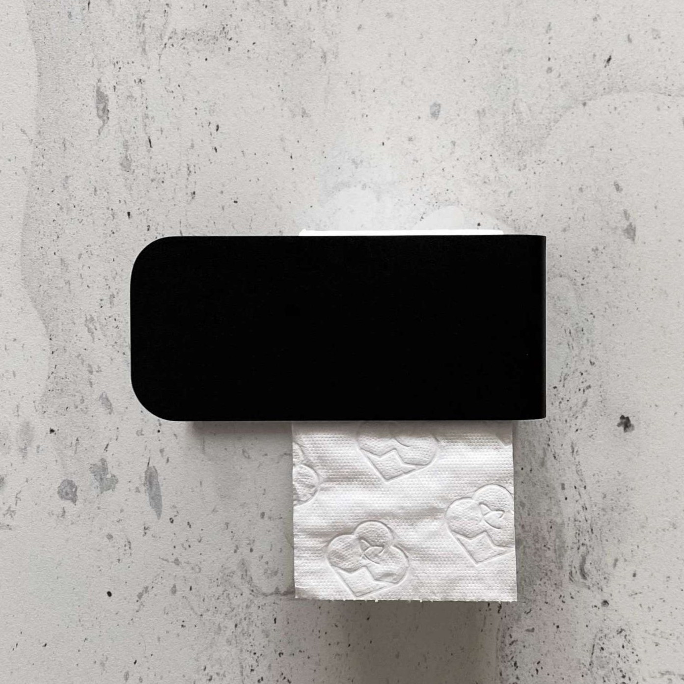  Бумагодержатель Tezza Rollo Flex (черный), бумага слева